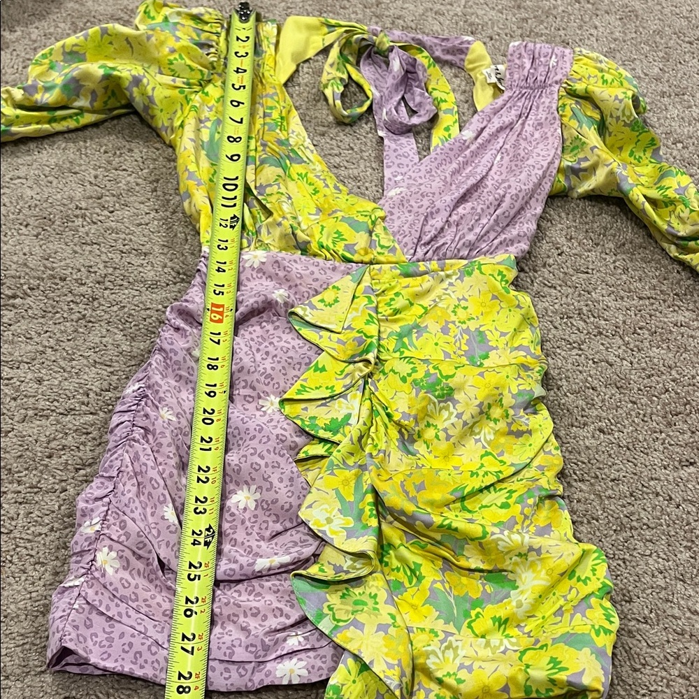 FOR LOVE AND LEMONS Dubois mix print mini dress in Freedom Floral - Picture 7 of 10